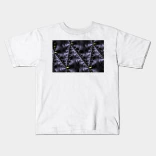 Purple Geometric Texture Kids T-Shirt